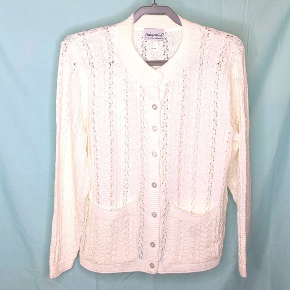 Anthony Richards off-white cardigan